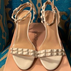 BCBGeneration White Studded Heel